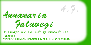 annamaria faluvegi business card